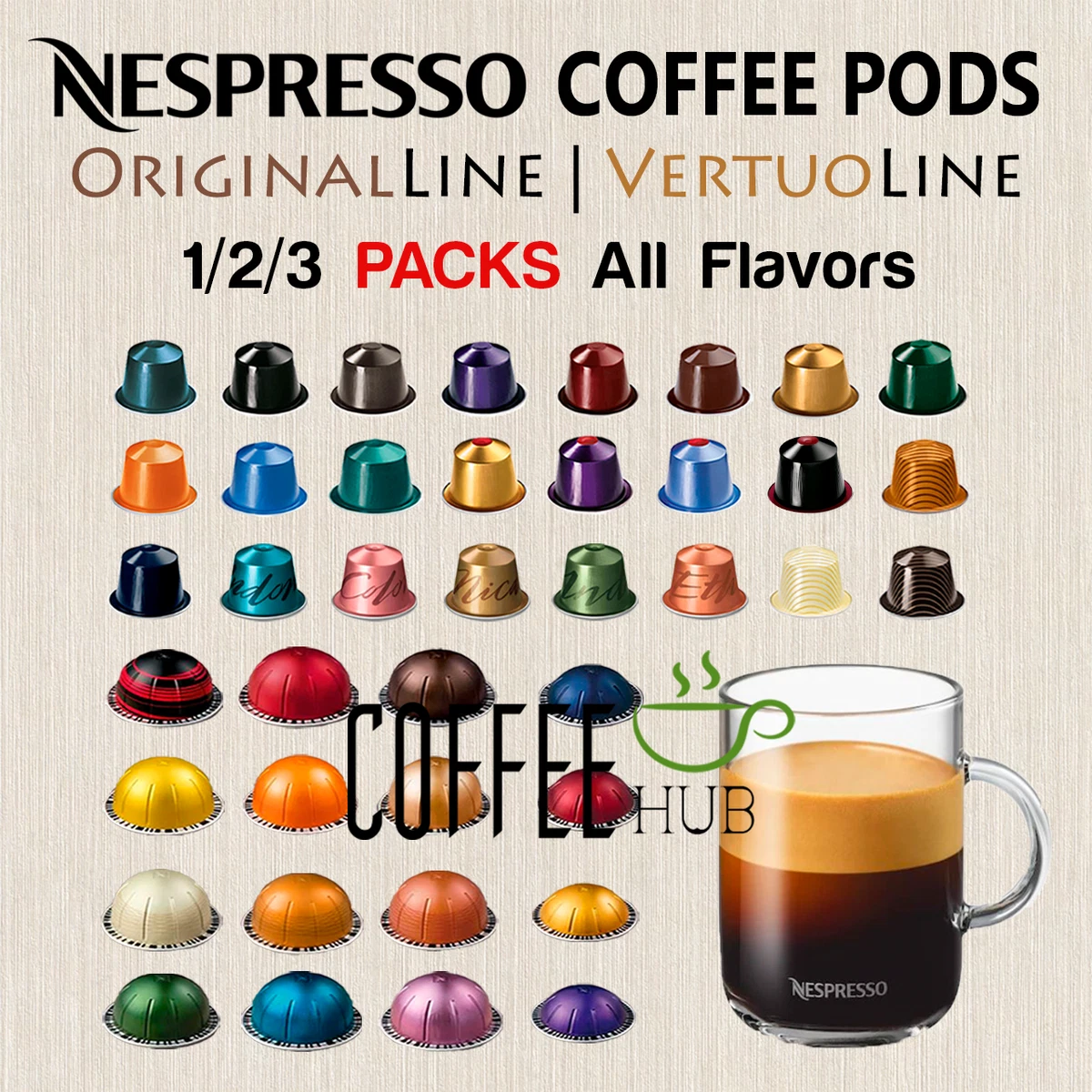 rørledning bus ordningen Nespresso Coffee 10 or 20 or 30 Pod Capsule ORIGINAL LINE / VERTUOLINE lot  FRESH | eBay