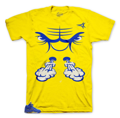 Shirt To Match Jordan 5 Laney Varisity Royal - Raging Face Tee