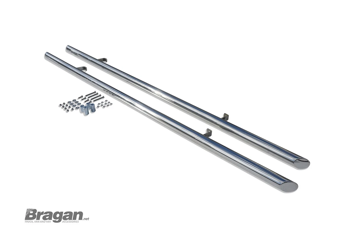 Side Bars For Hyundai i800 iLoad iMax 2007 Chrome Polished Stainless Steel Ends