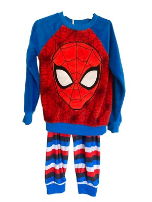 Disney Marvel Red White Blue Spider-Man Fleece Pajamas Piece