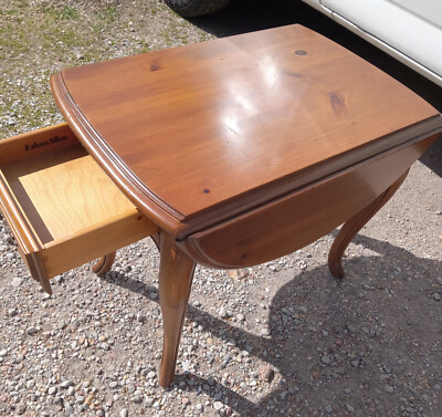 Pine Dropleaf Ethan Allen End Table / Side Table (RP) (EA-93) | eBay