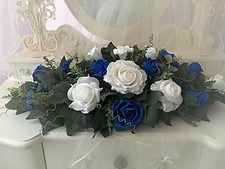 Wedding Flowers  Teardrop Bridesmaid Flower Girl Bouquet Etc. in Royal Blue