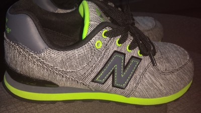 gray and lime green new balance
