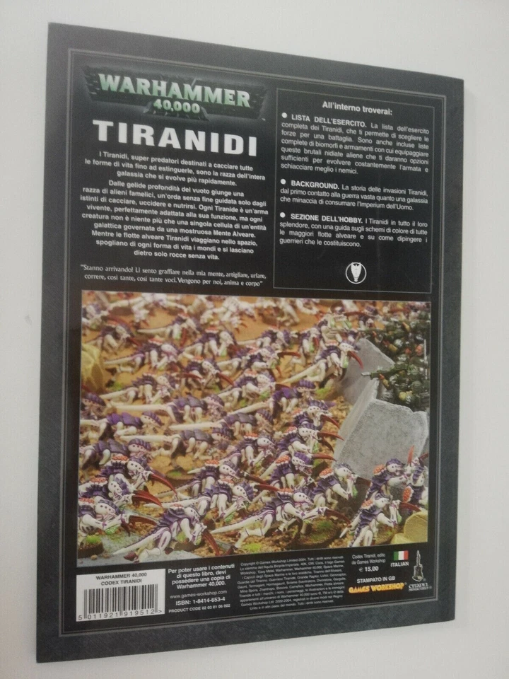 CODEX GAME WORKSHOP WARHAMMER 40000 TIRANIDI IN ITALIANO - 089 - Immagine 2 di 2