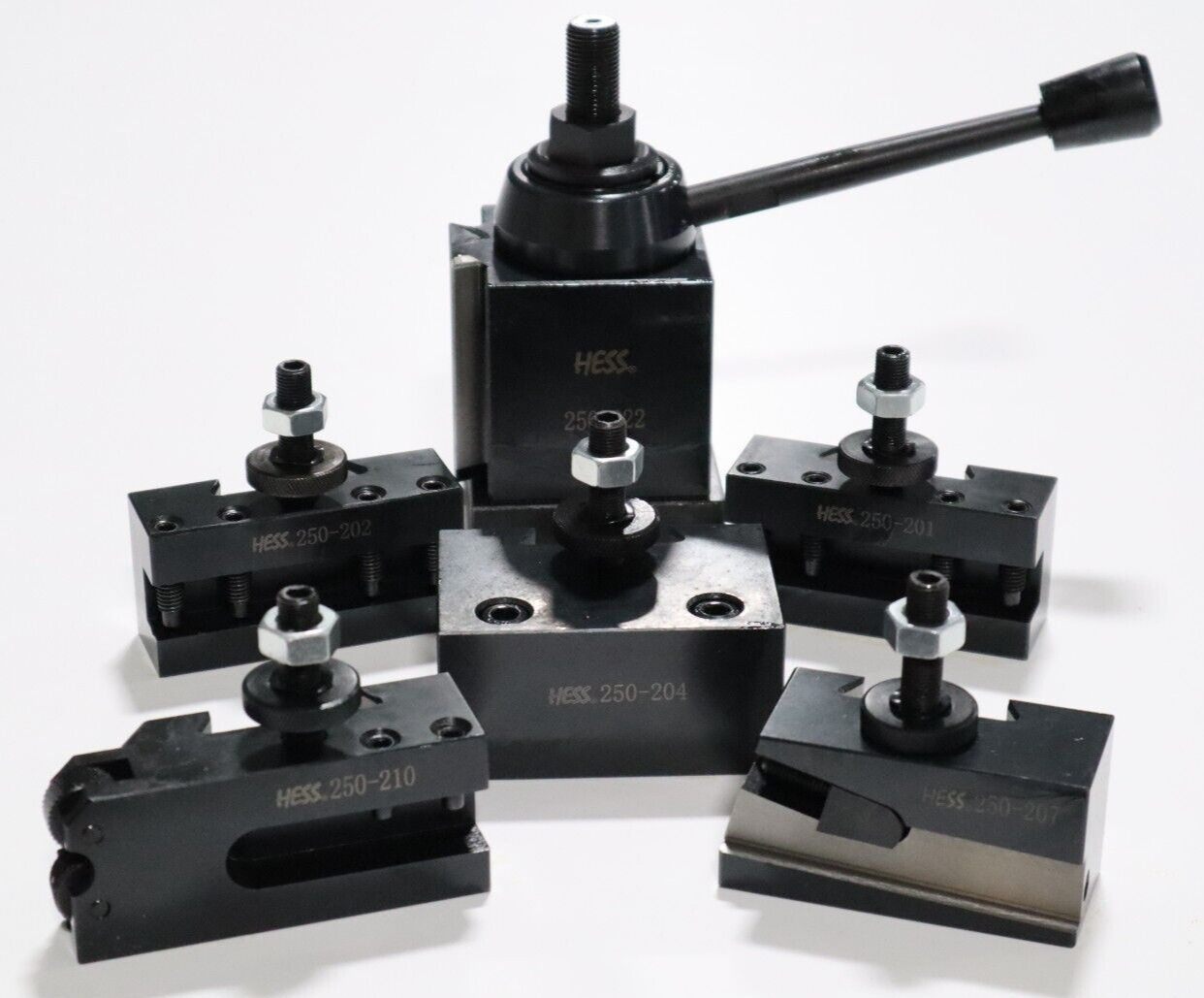 6 pc BXA QUICK CHANGE WEDGE TOOL POST SET 250-222 SERIES 10