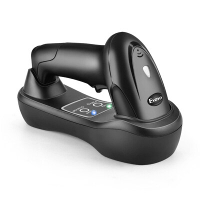 Eyoyo 1D Handheld Wireless Barcode Scanner Reader USB Cradle Empfänger Aufladen