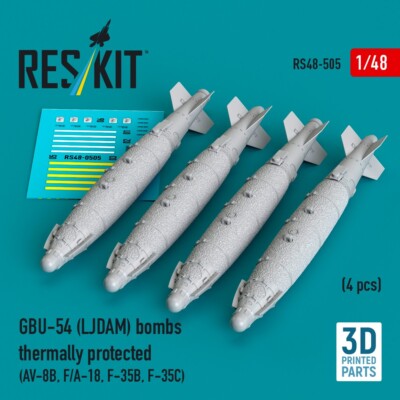 1/48 Reskit RS48-0505 GBU-54 (LJDAM) bombs thermally protected (4 pcs) (AV-8B, F