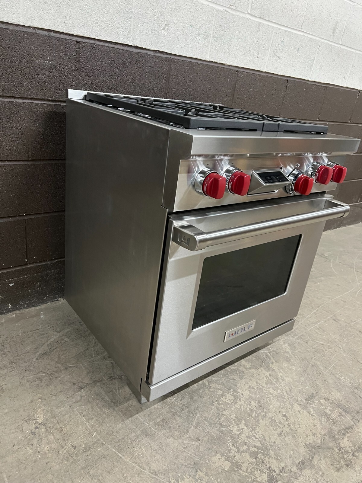 Wolf DF304 30" Dual Fuel Range 4 Burners Professional Red Knobs eBay