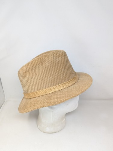 Vintage Vendome Tan Corduroy Fedora Hat Men's Size Large New York Made in USA - Picture 3 of 8
