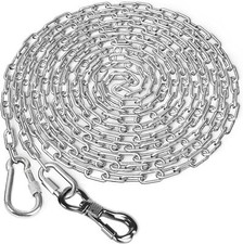 Tresbro Heavy Duty Dog Chains for Outside, 30FT Stainless Steel Tie Out Cable wi