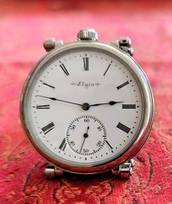 1899 Elgin Grade 191 Pocket Watch Rare 15 Jewel Movement 12s 44mm SS case