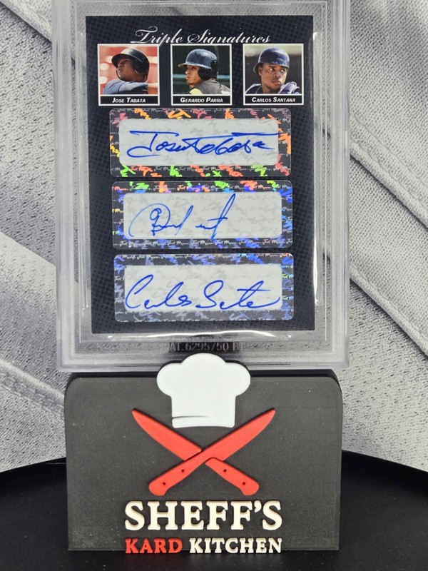 Jose Tabata Gerardo PARRA CARLOS SANTANA Autograph Rookie Auto BGS #/5