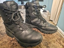 Merrell Mens Hiking Boots Moab 2 8" Tactical Waterproof Side-Zip Black Outdoor