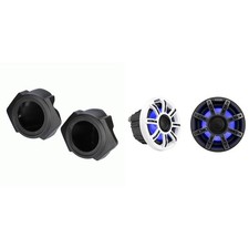 Kicker 51MSC65 6.5" Premium Marine LED Speakers  Polaris RZR Front 6.5" Spea...