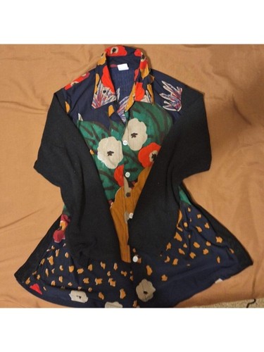 Multi-colored floral button-up shirt