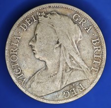 1894 Victoria Old head half crown 2/6, 92.5% silver coin  [34254]