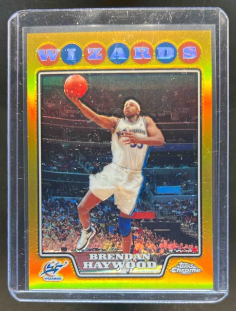 2008-09 Topps Chrome Brendan Haywood Refractor Gold #/50 Wizards
