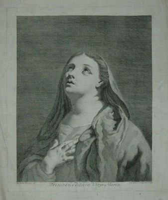 Trinitati delicia Virgo Maria. Darstellung der Jungfrau Maria in Brustfigur, den