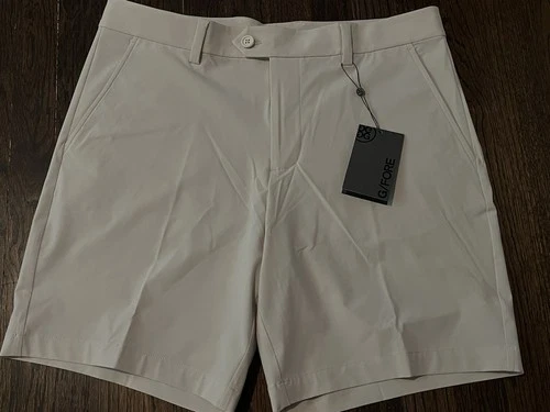 NWT G/Fore Maverick Performance Shorts Stone Golf Stretch 8" Mens Sz 38 $145