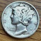 1939-D MERCURY SILVER DIME GREAT DETAILNICE COIN HARD DATE TO FIND TAKE A LQQK#1