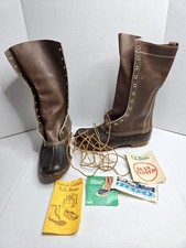 Vintage L.L.Bean Maine Hunting Shoe Bean Boots 9 MENS Duck Boot 13"