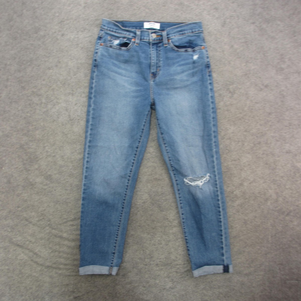 Denizen Levi's Jeans Womens Blue Boyfriend Distressed Stretch Waterless  Denim