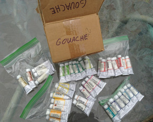 lot of -48- Holbein Japan 15 ml metal tube artist gouache wide color assortment!