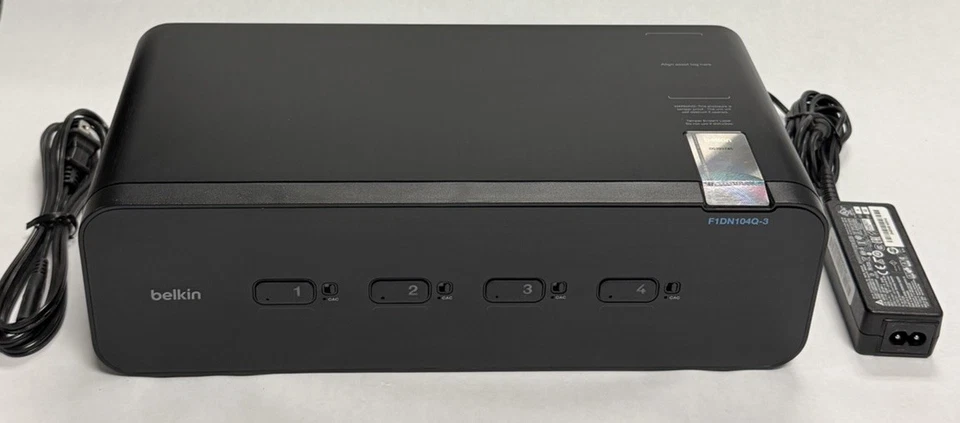 Belkin F1DN104Q-3 Advanced Secure 4-Port Quad-Head KVM PP3.0 Excellent - Image 3 of 4