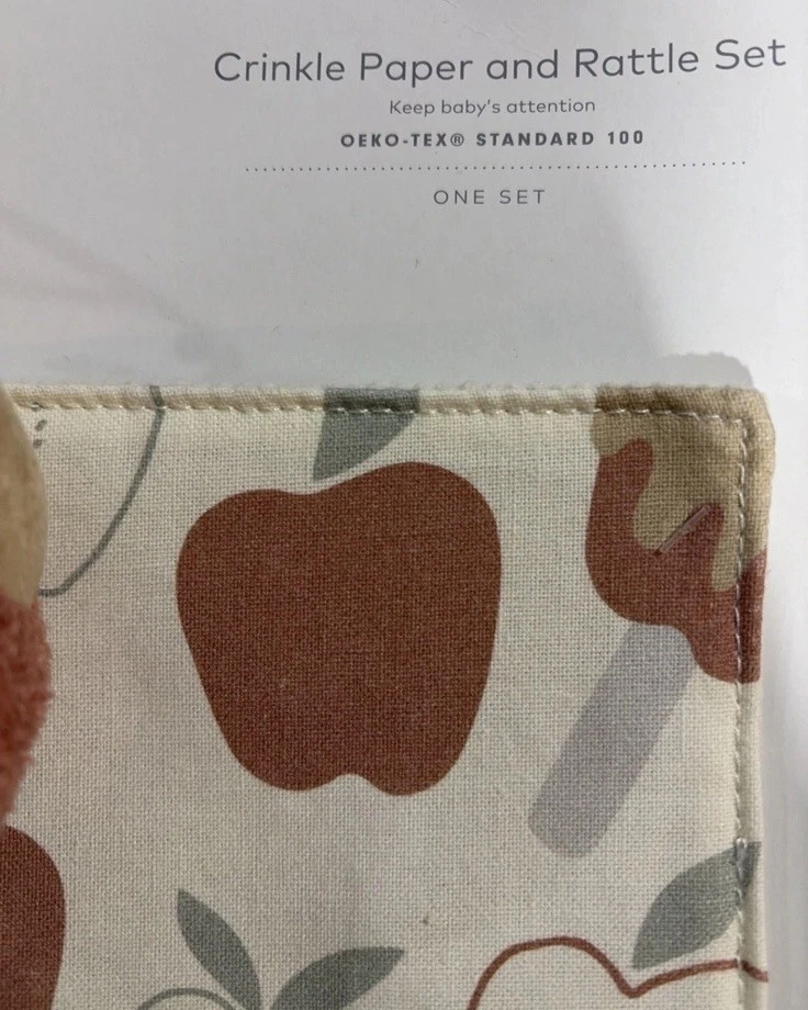 Rattle and Crinkle Paper Apple 2 pc Baby Toy - Cloud Island NWT - Image 3 of 3