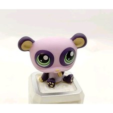 Littlest Pet Shop Purple Panda Bear 1305 with Green Eyes LPS Toy