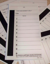 10 Line Football Sports Strip Cards Full Size Pool Cards Pack of 100 Gambling