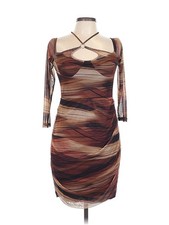 NWT PrettyLittleThing Women Brown Cocktail Dress 12
