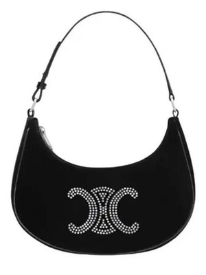 Celine AVA Tasche aus Samt mit TRIOMPHE Strass 193952FJM 38SI 151055675