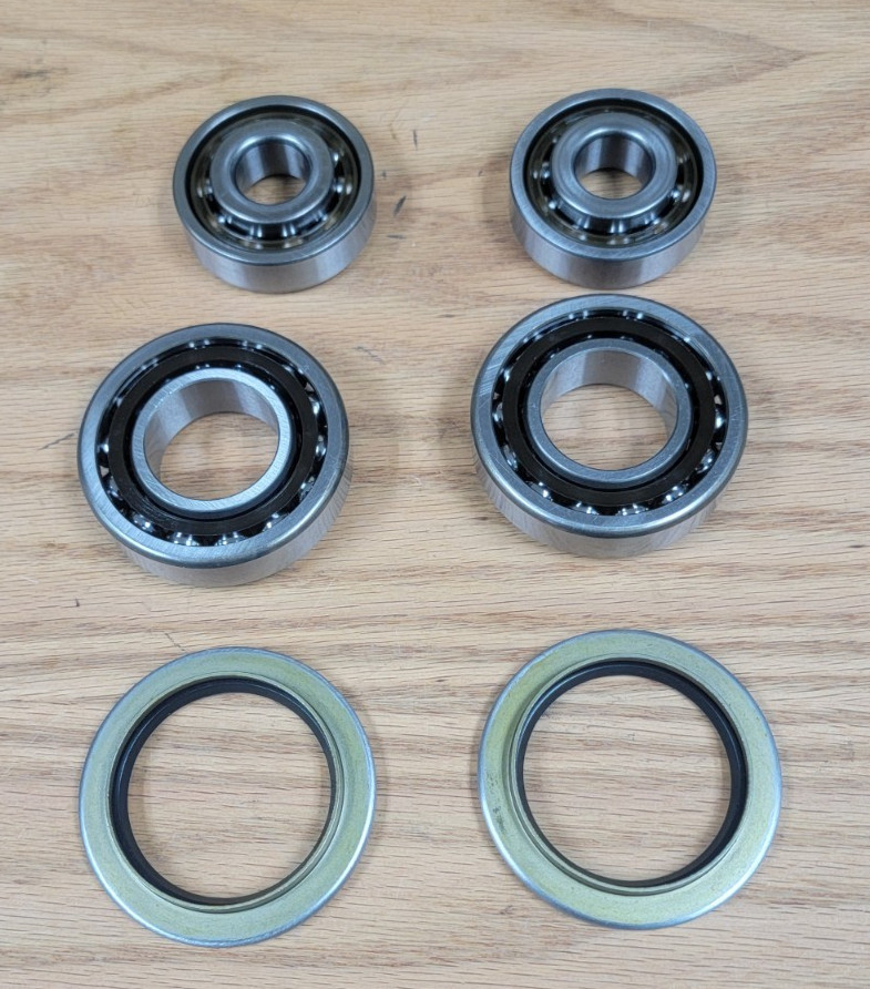 1956 1957 CHEVY FRONT WHEEL BEARINGS, 6 PIECE SET Inner, OUTER & SEALS