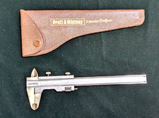 Pinza Pratt & Whitney Vernier en estuche, gama 7", vintage hecha en Japón