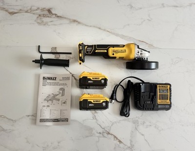 New Genuine DEWALT 20V XR Brushless 4.5  Slide Switch Small Angle Grinder kit