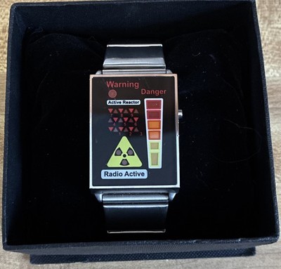 SeaHope Radio Active LED Watch Japan Rare Reactor Warning Display Vintage