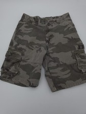 Boys Route 66 Camo Cargo Shorts 10 Green Adjustable Waist Pockets Utility