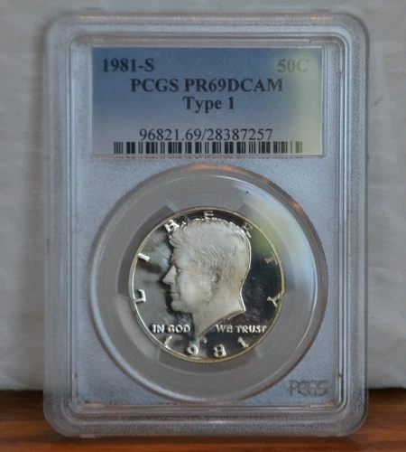 New Listing1981-S Type 1 Kennedy Half Dollar PCGS PR69DCAM CLAD NO Silver