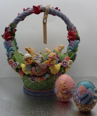 Jim Shore (Heartwood): Osterkörbchen mit Eiern: Easter Cheer Found Here: Neu