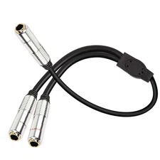 XMSJSIY 6.35mm 1/4 TRS Y Splitter Audio Cable,1/4 Inch Stereo Female to