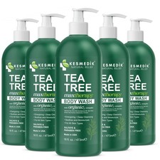 Kesmedik Tea Tree Body Wash, Holistic Antifungal  Antibacterial Body Wash - 5PK