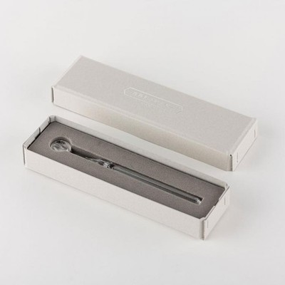 Hobonichi Hexagonal Glass Pen 02 Hard Glass F-M Mid-Size with Glass Pen Rest
