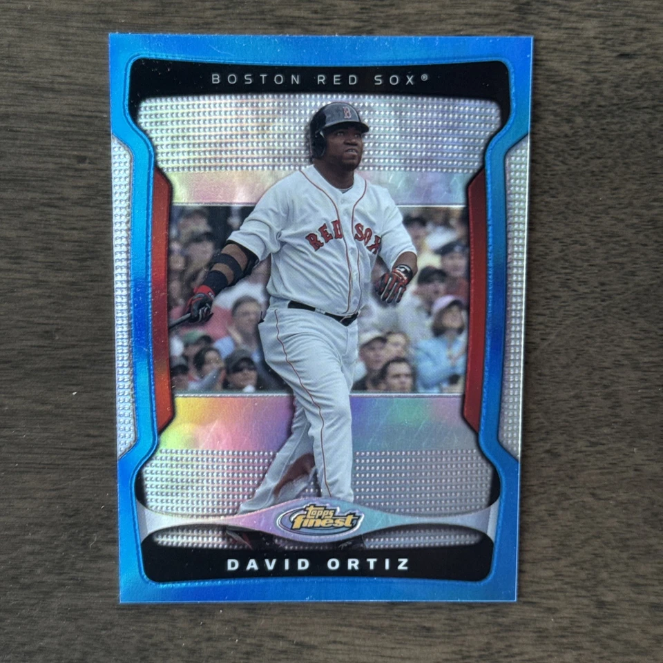 2009 Topps Finest - David Ortiz #34 Blue Refractor /399 - Image 2 of 4