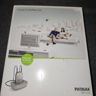 Phonak ComPilot II W/ TV Link II Base Station TV / Music Set