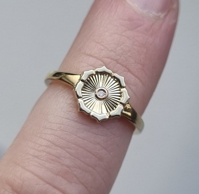 Ring 9 kt Rotgelbgold gepunzt Clogau Bore Da Diamant 1,7 g K