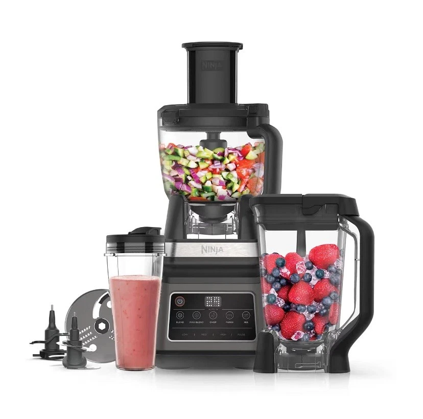 Ninja 3-in-1 Food Processor & Blender | 5 Automatic Programs: Blend, Max Blend,
