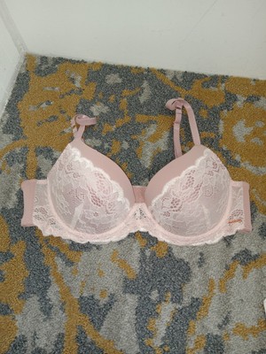 Marilyn Monroe Bra Push Up Light Pink Lace Overlay 34C Style#4039-70 
