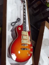Sunburst 3H pickups les paul custom electric guitar solid Mahogany body in stock