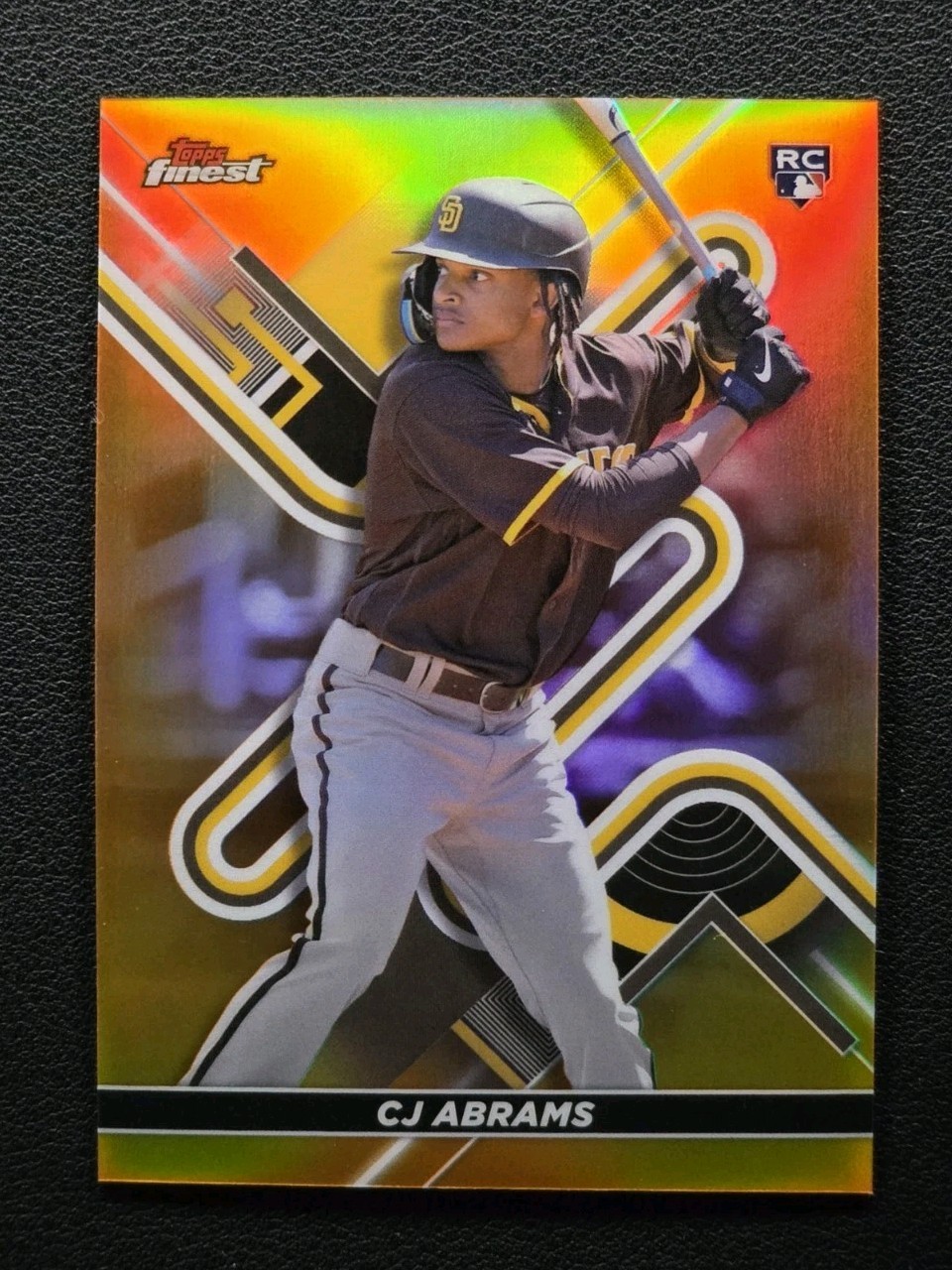 2022 TOPPS FINEST ORANGE REFRACTOR #39 CJ ABRAMS ROOKIE RC /25